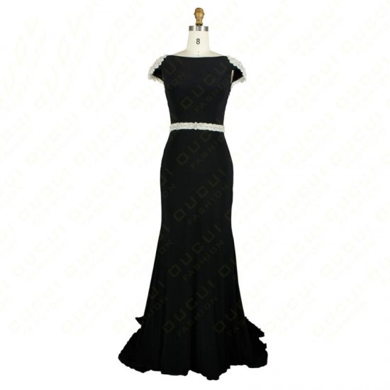 V-Neck Mermaid Backless Beaded Sequined Long Prom Dress V-Neck Mermaid Backless Beaded Sequined Long Prom Dress