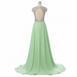 Flowers Short Front Long Back Prom Dress