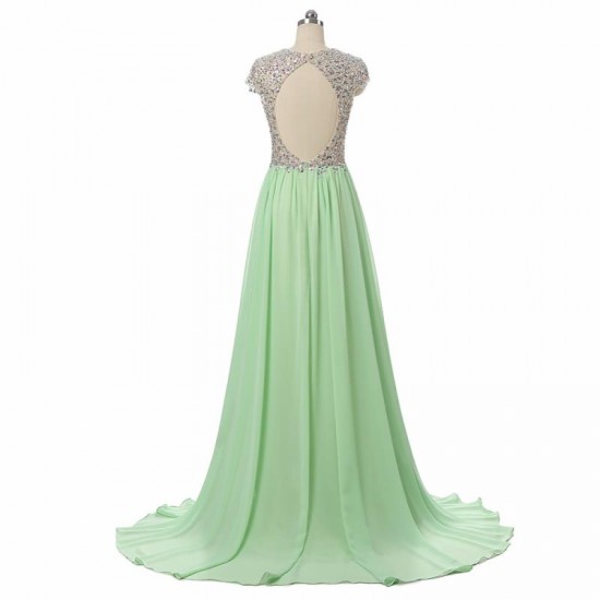 Flowers Short Front Long Back Prom Dress