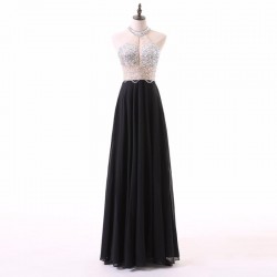 High Low Stain Prom Dress O Neck Lace Dress