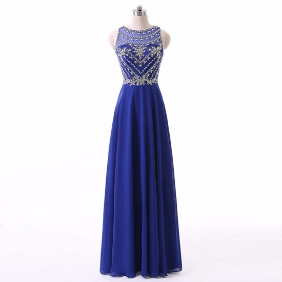 Navy Blue Pink Grey V Neck Long Appliques Prom Dress