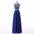 Navy Blue Pink Grey V Neck Long Appliques Prom Dress