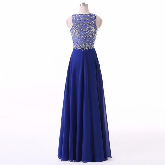 Navy Blue Pink Grey V Neck Long Appliques Prom Dress