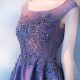 Purple High-low Vintage Elegant Taffeta Prom Dress