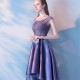 Purple High-low Vintage Elegant Taffeta Prom Dress