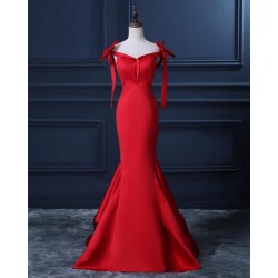 Sexy Elegant Boat Neck Tassel Mermaid Prom Dresses