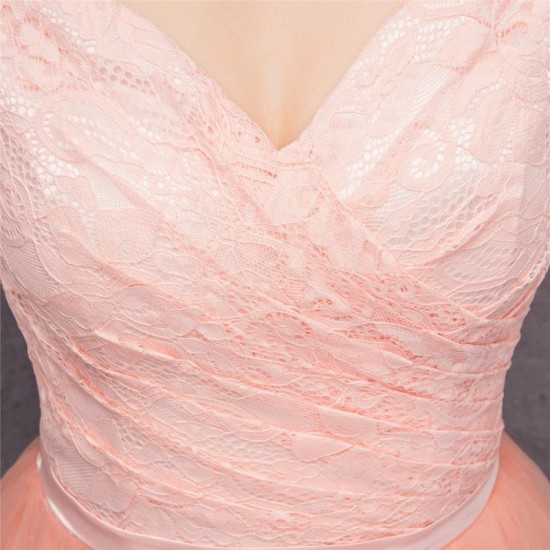 Off Shoulder Prom Dress Long Vintage Pink Formal Women Gowns