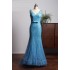 Mermaid Prom Dresses V-neck Floor Length Beading Sequins