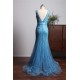 Mermaid Prom Dresses V-neck Floor Length Beading Sequins