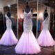 Coral Backless Mermaid Long Prom Dresses Spaghetti Strap Coral Backless Mermaid Long Prom Dresses Spaghetti Strap