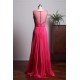 Long Scoop Sleeveless Floor Length Beading Evening Dress