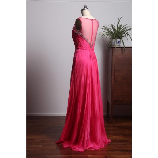 Long Scoop Sleeveless Floor Length Beading Evening Dress Long Scoop Sleeveless Floor Length Beading Evening Dress