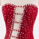 Red Mermaid Sweetheart Beaded Slit Long Prom Dress