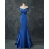 Elegant Boat Neck Tassel Mermaid Prom Dress