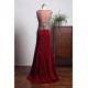 Long Scoop Sleeveless Floor Length Chiffon Evening Dress