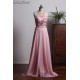 Elegant Pink Prom Dress Long Beading Halter Chiffon Homecoming Dress