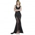 Long Mermaid Black Lace Prom Dresses