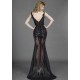 Long Mermaid Black Lace Prom Dresses