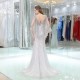 Backless Mermaid Tulle Beading Crystal Scoop Formal Evening Gowns Backless Mermaid Tulle Beading Crystal Scoop Formal Evening Gowns