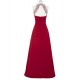 Burgundy Beading Prom Dress Chiffon Formal Dress for Women