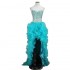 High Low Party Evening Gowns Lace-up Back Beadings Prom Dress