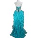 High Low Party Evening Gowns Lace-up Back Beadings Prom Dress High Low Party Evening Gowns Lace-up Back Beadings Prom Dress