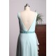 Simple Long Prom Dress Scoop Sleeveless Floor Length Evening Gowns