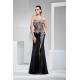 A Line Sweetheart Black Chiffon Long Sexy Prom Dress Side Split