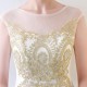 Long White Formal Party Evening Gowns Scoop Appliques