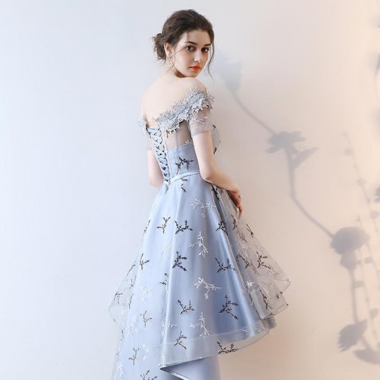Embroidery Prom Dress Banquet Evening Dress Fromal Party Gown