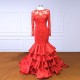 Red Prom Dress Long Sleeves Lace Backless Mermaid Party Gown Red Prom Dress Long Sleeves Lace Backless Mermaid Party Gown
