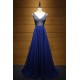 Beading A-line Prom Dress Simple Party Gown Sexy Deep V-neck Formal Dress