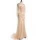 Long Prom Dress Mermaid Sexy V Backless Formal Evening Dress