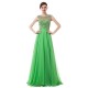 Green Prom Dress Long Beading Chiffon Formal Evening Gowns