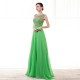 Green Prom Dress Long Beading Chiffon Formal Evening Gowns