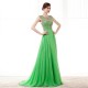 Green Prom Dress Long Beading Chiffon Formal Evening Gowns