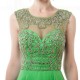 Green Prom Dress Long Beading Chiffon Formal Evening Gowns