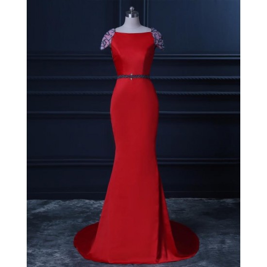 Sexy Backless Cap Sleeve Mermaid Prom Dress Sexy Backless Cap Sleeve Mermaid Prom Dress