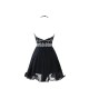 Halter Backless Beadings Chiffon Short Prom Dress Black Party Gowns