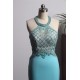 Beading Halter Prom Dress Mermaid Backless Long Evening Formal Gowns