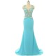 Sexy Open Back Beading Sleeveless Long Prom Dress Sexy Open Back Beading Sleeveless Long Prom Dress